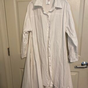 White Button-Up Dress